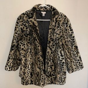 Chico’s Cheetah Faux Furr Jacket